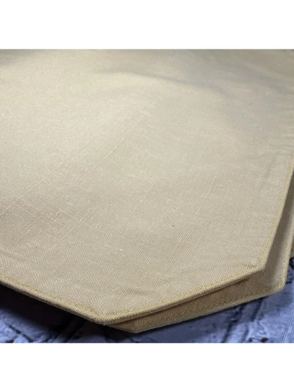 Set Of 12 Octagon Butter Yellow Placemats 12”x13”